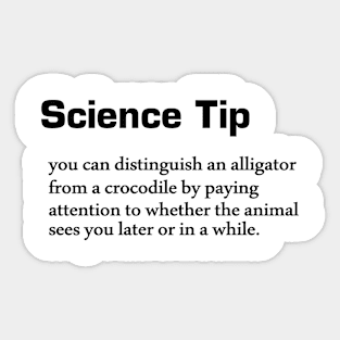 Science Tip - Crocodile Sticker